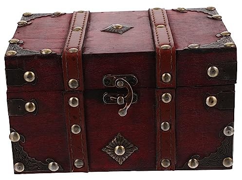 RORPOIR Holz Schmuckkästchen Mit Schnallenverschluss Schmuckorganizer Und Aufbewahrungsbox Im Retro-design Für Sichere Und Geordnete Aufbewahrung Von Schmuck Und Kleinigkeiten