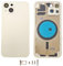 Smartex® Chasis de Vidrio + Carcasa Trasera y Botones Laterales Compatible coniPhone 13| Back Cover + Frame (Blanco)