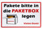 TNSLAND Paketbox Schild Pakete bitte in die PAKETBOX legen 20 x 30 cm, Paketbox Aufkleber Aluminium, Paketbox Paket Box Kennzeichnung mit UV-Schutz