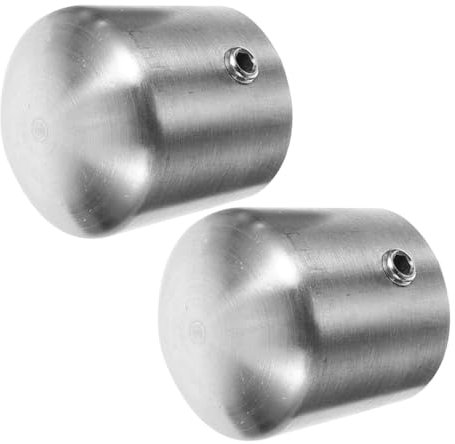KONTONTY 2stücke Metall-endkappen Für Handläufe Rohrkappen Aus Edelstahl Handlauf-verlängerungsverbinder Handlaufzubehör Mit Handlauf-stecker Möbelschutz Zaunrohr-endkappe Hardware-stecker
