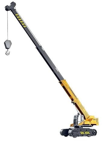 Luwecf Vehículo de construcción de Juguete, grúa sobre orugas, simulación, vehículo de ingeniería Coleccionable, grúa, camión de ingeniería para niños a