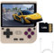Powkiddy V10 Handheld Retro Game Console, Compatible with 64-Bit 3D Simulators and Open Source System,128G TF Card Built-in 20000 Games, 3.5in IPS Screen, 3000 mAh Portable Gaming Consoles