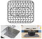 FOSFUKEER Alfombrilla de silicona para fregadero de cocina, alfombrilla de silicona, resistente al calor, antideslizante, protección para desagüe de cocina (gris, orificio de corte de 35 x 30 cm)