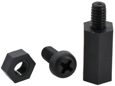 EKHNMTCM M2 M2,5 M3 M4 Nylon Motherboard Abstandshalter PCB Unterstützung Leiterplatte Säule Rack Säulen Abstandshalter Kunststoff Sechskantschraube Bolzen und Muttern-Set(10mm (30Set),M3 (Thread 6mm)