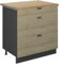 Vicco Mueble bajo de Cocina Fame-Line, Panel de Roble, 80 cm con 3 cajones, ET Roble