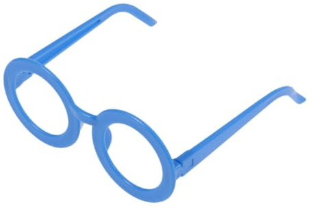 TENDYCOCO 12 Stk Runde Brillengestelle Ohne Linsen, Candy Farbe Brillenrahmen FüR Kinder, Party Verkleiden, Nerd KostüM, Sky-Blue