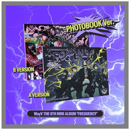 WayV FREQUENCY 6th Mini Album Photobook Version 2 Cover Set 88p PhotoBook+1p Folded Poster on Pack+1p PhotoCard+1ea Character Sticker+Tracking Sealed