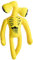 CYGMRFH Sirene Kopf Kuscheltier Doppel Kopf Monster Plüsch Kinder Gelb Horror Spiele Weiche Plüsch Cartoon Siren Pfeifen Kopf Puppee Geburtstags Geschenk