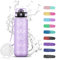 Botella de Agua 500ml, Botella Agua Deporte 500ml, Prueba de Fugas, Botella Agua Niños, Apertura con un Solo Botón, Cantimplora para para Adulto, Gimnasio, Escuela, Oficina, Bicicleta - de Infusión