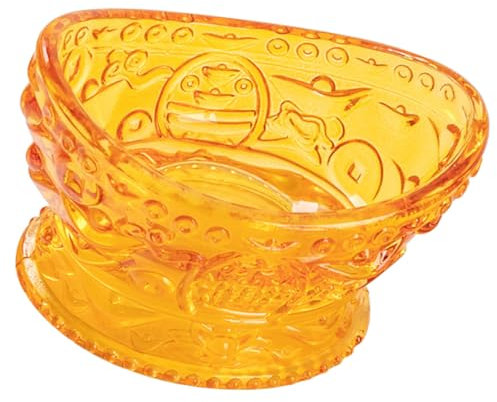 PRETYZOOM Ingot Glass Craft Gold Votive Candle Holder Buddha Wealth Candlestick Home Decor Religious