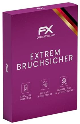 atFoliX Glasfolie kompatibel mit Casio MTD-125D Panzerfolie, 9H Hybrid-Glass FX Schutzpanzer Folie