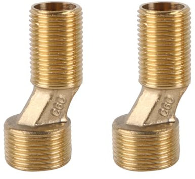 Alnicov Adaptateurs De Robinet De Douche en Laiton De 3/4 À 1/2 Type S avec Bras Pivotant Réglable Décalé De 9 Mm pour Robinets De Lavabo De Salle De Bain