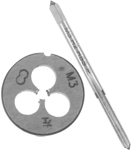 NUOBESTY 1 Ensemble Jeu de Tarauds Filières à Gauche Outil de Filetage Métrique Ensemble de Tarauds Matrices pour Bricoleurs