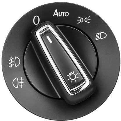 NIONGYN Hauptlichtschalter Scheinwerfer Kompatibel Mit VW Für Polo MK4 6Q 9N 9N3 2002–2009, Automatischer Scheinwerferschalter, Autozubehör, Innenaufrüstung, Modificati 1C0941531