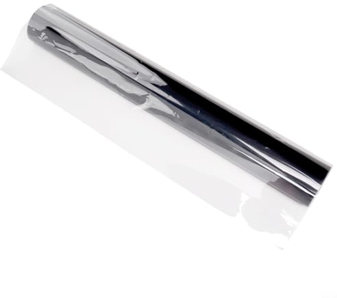 Pellicola a specchio unidirezionale per finestre, 40/50/60 x 100 cm, adesivo riflettente per vetro per isolamento termico, blocco solare, per casa, ufficio, giorno, privacy, risparmio energetico