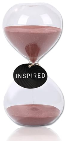 GNEGNI LIFE Fluffige Bauchige Form Sanduhr, 60 Minuten, Brauner Sand, Glas Deko Sanduhren, 1 Stunde - Große Sanduhr für Zuhause, Schreibtisch, Klassenzimmer, Büro, Hochzeitsdekoration