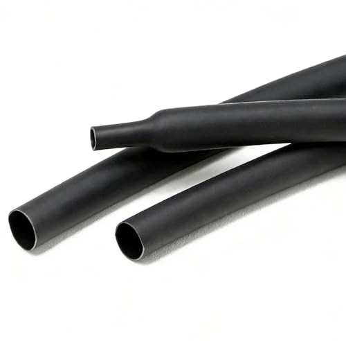 LEPEVNEY 5mm Heat Shrink Tubing 2:1 Ratio Heat Shrink Sleeving for Electrical Insulation Wire Repair Cable Protection, Black, 5mm * 3M