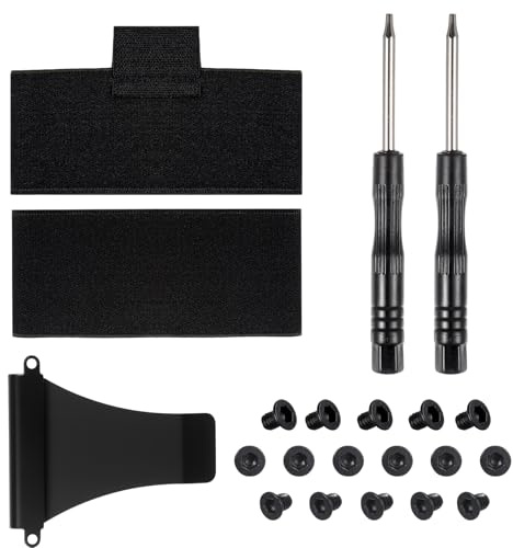 Wallet Replacement Screw Kit, Elastic Cash Strap Replacement for Wallet, Including Screwdriver Metal Clip for Men Minimalist Wallet Slim RFID Blocking Wallet Carbon Fiber Wallet (Black, Basic 6Set)