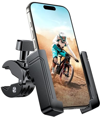 Miracase Handyhalterung Fahrrad [2026] Universal Handy Halterung Motorrad Lenker für Scooter Ebike Roller Rennrad,360° Lenker Klemme fit iPhone Samsung Smartphone, Verbessertes