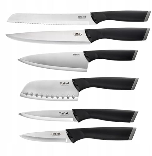 Tefal Comfort, 6-teiliges Küchenmesser Set, Messern, Messerset, Messer, Edelstahl