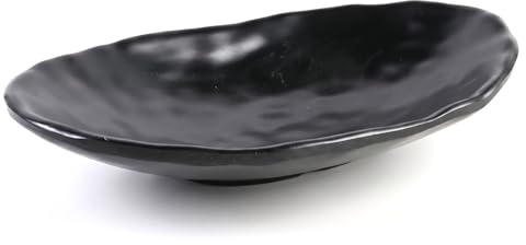 Duronge Tablett Schwarz, Schlüsselschale Oval, Deko Schale für Flur, Schlüsselablage Schale, Schmucktablett, Dekoschale für Schlüssel Schmuck Münzen, Ablageschale Eingangsbereich