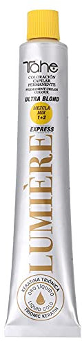 Tahe Lumière Express Tinte Permanente Ultra Blonde Superaclarante, 100 ml (100 Rubio Platino)