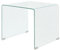 Festnight Multifunktional Couchtisch Sofatisch aus geh?rtetem Sicherheitsglas Kaffeetisch 49,5x50x45cm Glastisch Wohnzimmertisch Transparent