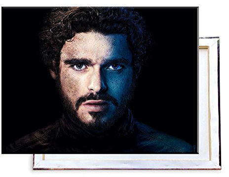 Unified Distribution Game of Thrones - Richard Madden Robb Stark - 80x60 cm - Bilder & Kunstdrucke fertig auf Leinwand aufgespannt und in erstklassiger Druckqualität
