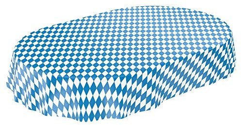 ANRO Wachstuch Tischdecke Wachstuchtischdecke Wachstischdecke Bayern Bayerische Raute Oktoberfest Oval 240x140cm