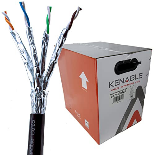 Kenable CAT6A S/FTP Outdoor Ethernet Cable - 305m White Reel