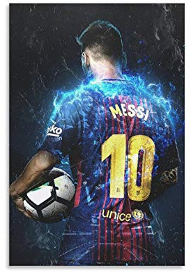 DSGFR Lionel Messi 2 Fußball-Superstar-Poster, dekoratives Gemälde, Leinwand, Wandkunst, Wohnzimmer, Poster, Schlafzimmer, 40 x 60 cm