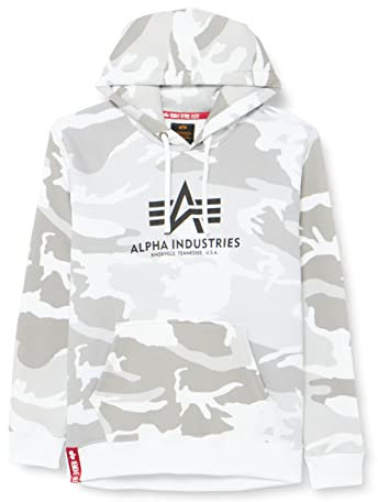 Alpha Industries Basic Hoody Camo Kapuzensweat für Herren White Camo