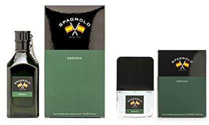 SPAGNOLO - Esencia Promocion 75 ml + 30 ml, Perfume para Hombre, Eau de Toilette Masculina, Aroma Fresco y de Larga Duración, Clásica y Natural