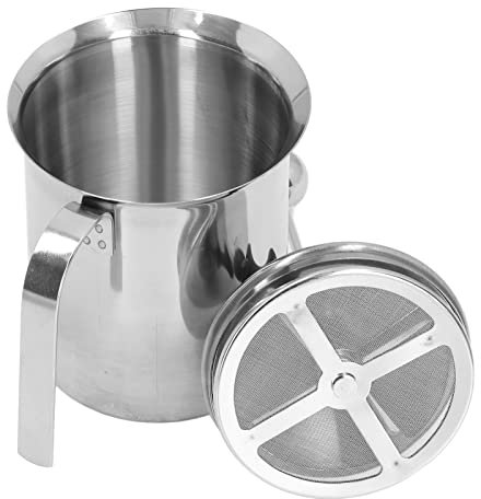 800ML Manual Milk Creamer Double Layer Stainless Steel Manual Milk Foamer Hand Pump Frother Cappuccino Latte Coffee Foam Pitcher with Handle Frother Handheld for Kitchen