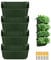 WMLBK Hanging Planter Bags with mounting screws, Vertical Living Green Wall with 4 Pots Self Watering Vertical Pocket Garden Wall Planter Outdoor Hanging for Indoor and Outdoor