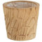 J-Line Cache-Pot Encoches Bois Naturel Small