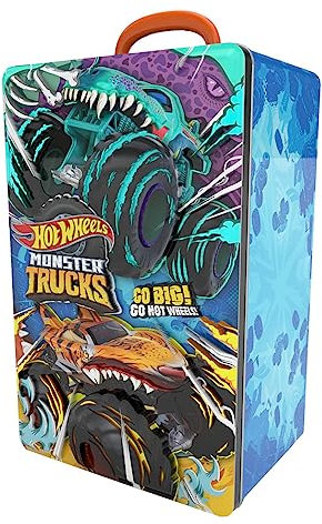 Cefa Toys- Hot Wheels Maletin Metálico Guardacoches Monster Truck, Medium (04624)