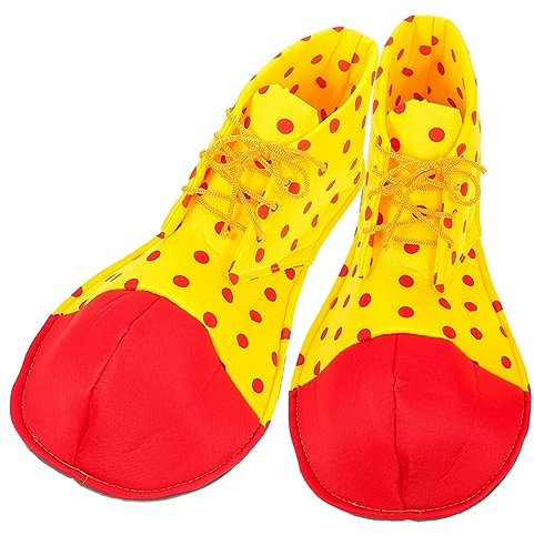 OKUMEYR 1 Paar Halloween-zubehör Halloween-kostümschuhe Karnevalskostümzubehör Cosplay-schuhe Halloweenkostüm Halloween-partyschuhe Dekorative Zirkusschuhe Pu Schuhform Clown