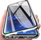 Coque pour Honor 90 Adsorption Magnétique Housse Métal Cadre Avant arrière Verre trempé Alliage D'aluminium 360 degrés Antichoc Cas Cover Case - Argent