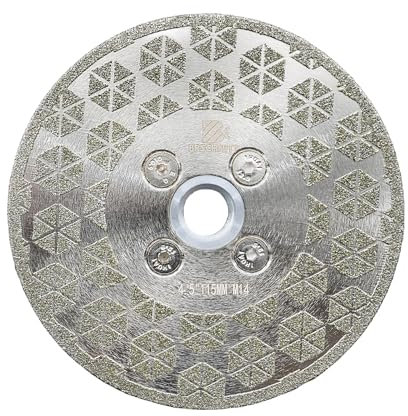 Diamantscheibe 115 mm - BRSCHNITT M14 DiamantTrennscheibe & Schleifscheibe Beidseitig für Harte Fliesen Keramik Feinsteinzeug Granit Marmor