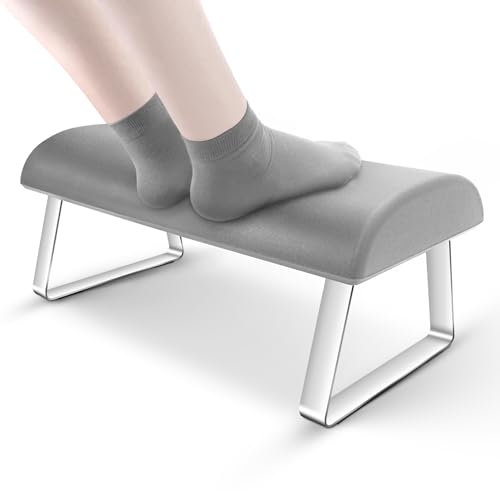 Repose-Pieds Bureau, Repose Pieds Ergonomique Souple, Foot Rest Under Desk, Imperméable Lavable, Gris