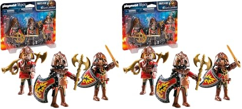 Playmobil 70672 Novelmore Knights Burnham Raiders 3 Figure Set, for Children Ages 4+ (Pack of 2)