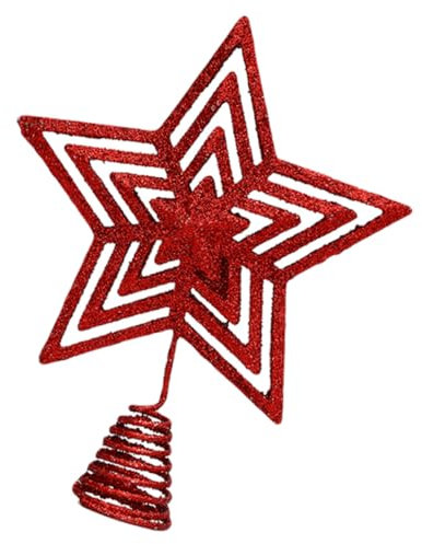 OHPHCALL 1stk Weihnachtsbaumspitze Stern Funkelnder Stern Der Baumspitze Urlaub Baumspitze Weihnachtsbaum-sternspitze Weihnachtsstern Baumkrone Weihnachtsbaumdekoration Eisen Feder Metall