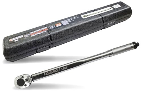 FORSAGE Clé dynamométrique 1/2 28-210 Nm, type clic, avec coffret en plastique
