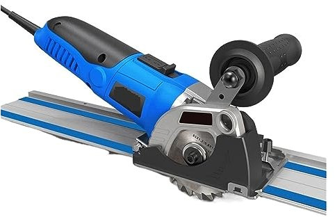 DELURA Mini Circular Saw 500W 85mm 3500-6500rpm 90° Cutting Wood Metal Tile 3 Blades Electric Saw