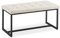 TUKAILAI Sitzbank esszimmer 100cm,sitzbank Flur mit samt Dickes Kissen Sitz, polsterbank mit Metallbeinen,bettbank garderobenbank küchenbank,sitzbank Garderobe Schlafzimmer Flur möbel (Creme)