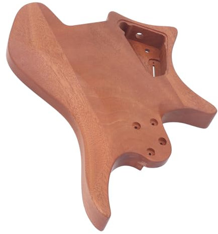 DIY E Gitarre Mahagoni Korpus, 6 Saiten E Gitarren Zubehör, Bass Polierter Holztyp E Gitarren Fass Korpus Unvollendeter E Gitarren Fass
