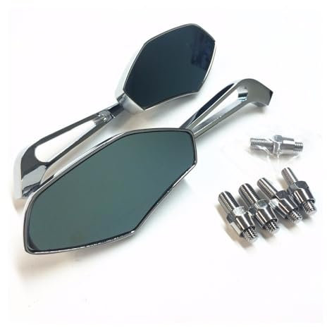 KSHSAA For Hon&da Cruiser And Chopper Shadow/Valkyrie/Magna/Rebel Chrome Motorcycle Mirrors With 8mm Or 10mm Clockwise Mirrors