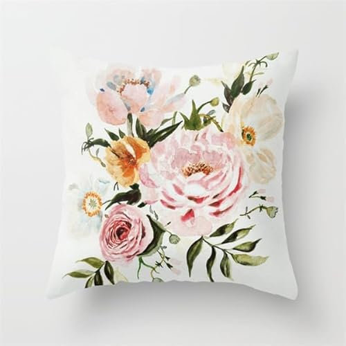 Lfynior Kreuzstich Kissen Set Rosen Stickkissen mit Muster 45X45cm Stickpackung Stickset Kreuzstich Kissen zum Basteln Stickkissen Stickpackung mit Vorgedruckt Kreuzstichmotiv