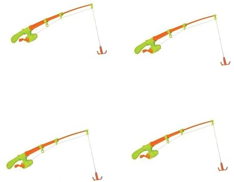 DIOXSTAR Kids Hook Duck Style Bath Toys, Colourful Fishing Set, Adorable Design, Mini Fishing Rod, Lawn Games, Parties, Duck Game, Attractive Design, For Kids, (4 Pcs)
